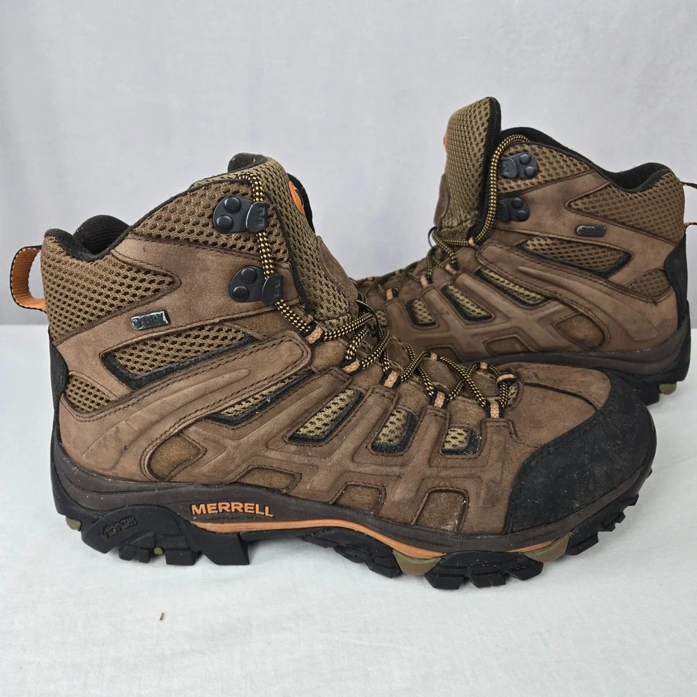 Merrell Moab Mid Waterproof Hiking Boots Peak Ventilator Mens 13 Black J24291